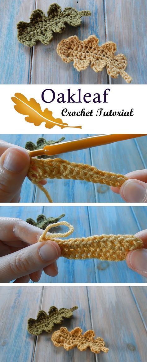 Super Easy Leaf Crochet Tutorial – Tutorials & More Leaf Crochet, Crochet Puff Flower, Crochet Leaf Patterns, Crochet Plant, Crochet Leaves, Beginner Crochet Projects, Crochet Fall, Crochet Flower Tutorial, Crochet Stitches Tutorial