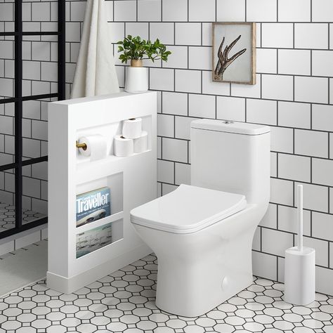 Square Toilet, Small Bathroom Renovation, Geek Decor, One Piece Toilets, Decor Minimalist, Bathroom Remodel Master, Bath Remodel, Cubicle, Bathroom Toilets