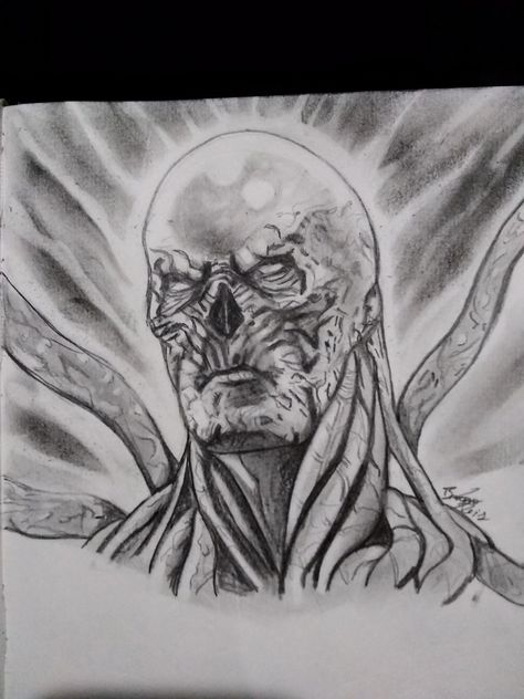 Vecna - Stranger Things Vecna Stranger Things Art, Stranger Things Monster Drawing, Vecna Stranger Things Drawing, Stranger Things Drawings Pencil, Stranger Things Zeichnung, Vecna Drawing, Horror Table, Stranger Things Drawings Ideas, Stranger Things Sketch