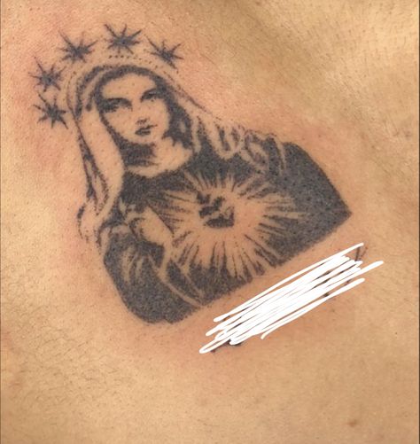 Fatima Tattoo, Mother Mary Tattoos, Virgin Mary Tattoo, Mary Tattoo, Peacock Tattoo, Palm Tattoos, Handpoke Tattoo, Religious Tattoos, Chest Tattoo Men