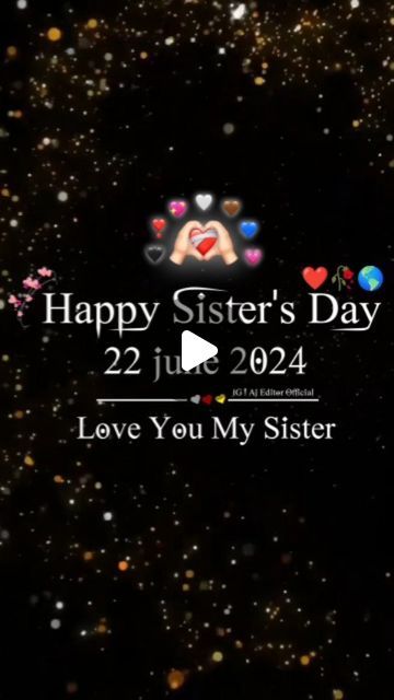 𝗔𝗷𝗶𝘁 𝗞𝘂𝗺𝗮𝗿 on Instagram: "Happy Sister's Day ❤️

#happysis #happysisters #happysistersday #happysister #happysisterday #sisterreel #sister_love #sisterreels #sisterlocks #sisterlove #sisterbhailove #2024 #trendingreels #trending #viralreels #reelsinstagram #reels #viral #loveyou #trend #22june #22 #loveyarn" Happy Sisters Day, Sister's Day, Happy Sisters, Sister Day, Sisterlocks, Sister Love, June 21, Feel Good Videos, You And I