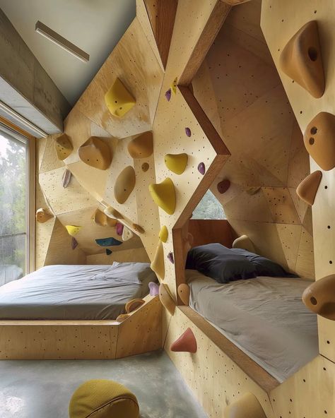 climb house #midjourney #aiart #artificialintelligence #house #climb #climbing #climbing_lovers #bouldering #rockclimbing Climbing Pegboard, Home Climbing Wall, Indoor Climbing Wall, Bouldering Wall, Indoor Rock Climbing, Attic Bedroom Designs, Hidden House, Wall Climbing, Kids Bedroom Designs