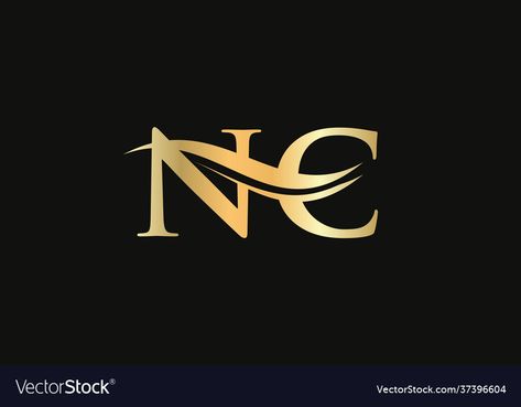 Nc Logo, Gold App, Handmade Logo, Gold Letter, Logo Fonts, Fantasy Dress, Gold Letters, Design Vector, Vector Logo