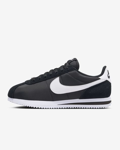 Nike Cortez Black, Cortez Nike, Nike Cortez Women, Nike Cortez Shoes, Cortez Shoes, Classic Cortez, Tenis Nike, Mens Shoes Black, Team Blue