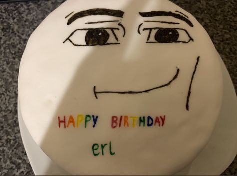 Roblox Man Face Cake, Roblox Guy, Happy Face, Male Face, Quince, Amazing Cakes, Cake Designs, Happy Birthday, Cake