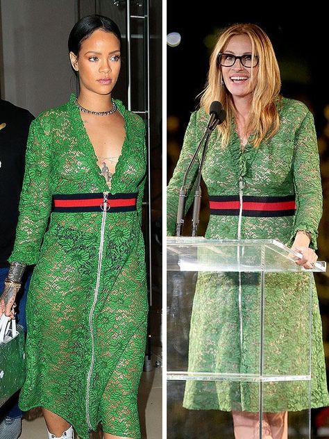 Emerald Dresses, Gucci Dress, Green Lace Dresses, Rihanna Style, Remodel Bathroom, Actrices Hollywood, Julia Roberts, Dresses To Wear To A Wedding, Green Lace