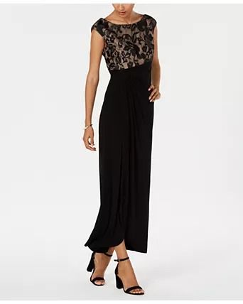 Women's Formal & Black Tie Dresses - Macy's Petite Gowns, Gown Gold, Evening Dress Collection, Drape Gowns, Embroidered Bodice, Column Gown, Gowns Online, Review Dresses, Faux Wrap Dress