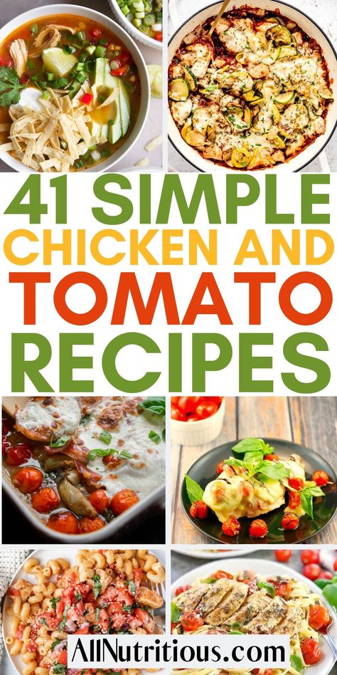 Savour the flavours of our easy chicken recipes, an array of dishes starring chicken & tomato. Dive into meal planning with tasty ideas for dinner. Stay fit and full with our high protein meals that are not just delicious but healthy too! Recipes With Chicken And Tomatoes, Chicken And Tomato Recipes Healthy, Tomato And Chicken Recipes, Tomato Chicken Recipes, Chicken Tomato Recipe, Chicken And Tomato Recipes, Tomato Recipes Healthy, Chicken And Tomatoes, Chicken Recipes With Tomatoes