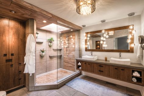 Earthy Glam - Midwest Home Drømme Bad, Rustic Master, Bathrooms Luxury, Luxury Bathroom Master Baths, Sophisticated Bathroom, Master Bathrooms, Bathroom Inspiration Modern, Bathroom Inspiration Decor, Trendy Bathroom