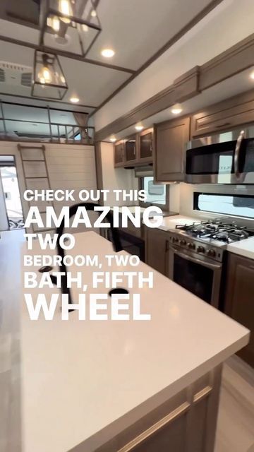 Nathan & Marissa | RV Family Travel on Instagram: "Mind Blown 🤯 2 Bedroom, 2 Bath 5th wheel by @granddesignrv. This layout is incredible and what a beauty 😍. Who says you can’t live in an RV with this space to work with? This would be perfect for large families, grandkids, extra workspace, or bringing along parents or Grandparents. My wheels are turning 🧐 Could you live in this RV? I think it could convince almost anyone. Tag someone who needs to see this! . . . #rv #granddesignsolitude #gran Rv For 6 People, Family Of 5 Rv Living, Camper For Family Of 5, Rv For Family Of 5, 3 Bedroom Rv, Living In A Fifth Wheel Full Time, Grand Design Rv Decorating Ideas, 2 Bedroom Rv, 5th Wheel Living