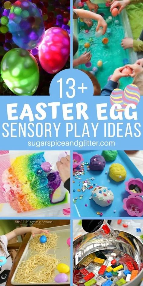 Wondering what to do with all of those plastic easter eggs? We've got 15 fun Easter Egg Sensory Play Ideas to keep your kids happy for days! Nursery Displays, Slime Science, Easter Science, Easter Sensory, Easter Egg Activities, Play Ideas For Kids, Sensory Play Ideas, Easter Play, Sensory Ideas