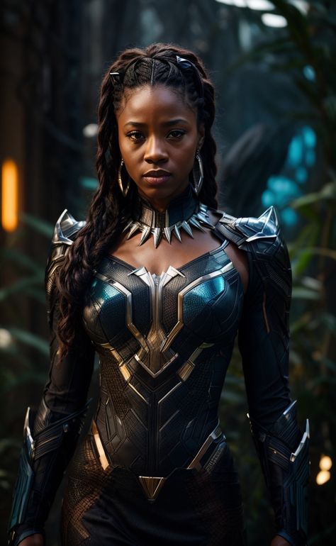 Black Panther Suit, Female Black Panther, Panther Character, Black Panther Character, Marvel Wallpapers, Android Wallpaper Art, Female Armor, Film Making, Female Hero