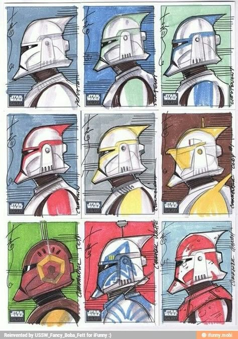 Star Wars Canvas Art, Star Wars Helmet, Star Wars Painting, Prismacolor Markers, Star Wars Clones, Star Wars Background, Star Wars Trooper, Sketch Cards, Star Wars Characters Pictures