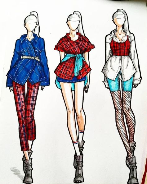 tartan fabric UK Fashion Portfolio Ideas, Fashion Model Drawing, Digital Fashion Illustration, Fashion Model Sketch, Tartan Fashion, Dress Illustration, Dress Design Drawing, Fashion Illustration Sketches Dresses, Fashion Design Sketchbook