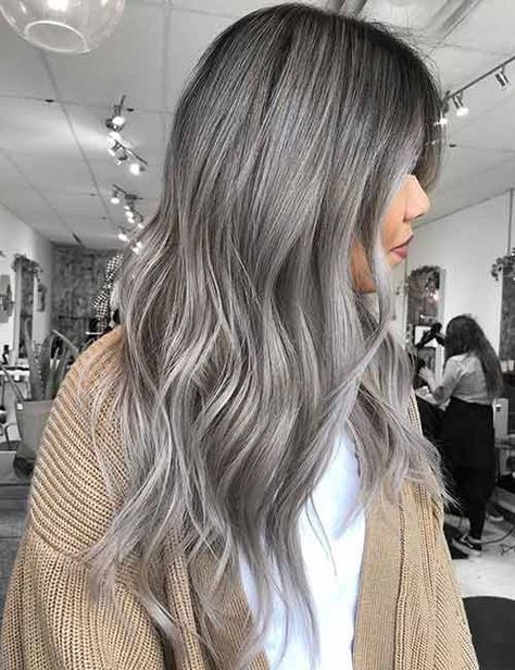 Grey Asian Hair, Hair Color For Asian Skin, Asian Hair Highlights, In Hair Colors, Blonde Asian Hair, Ash Grey Hair, Silver Hair Highlights, Asian Skin Tone, Hair Color Asian