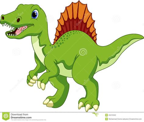 Illustration about Cute spinosaurus cartoon with white background. Illustration of extinction, animal, cretaceous - 43472532 Dinosaur History, Kids Decals, Disney Figurines, Cartoon Dinosaur, Kids Wall Decals, Coloring Pages To Print, Cartoon Pics, Funny Cartoon, Free Illustrations