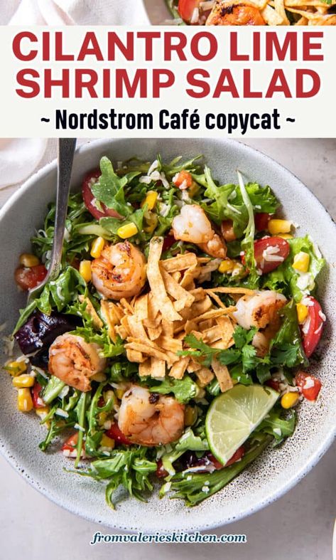 Cilantro Shrimp Salad, Cilantro Lime Shrimp Salad, Lime Salad Recipes, Cilantro Lime Salad, Cilantro Shrimp, Lime Salad, Homemade Vinaigrette, Chili Lime Shrimp, Cilantro Lime Shrimp