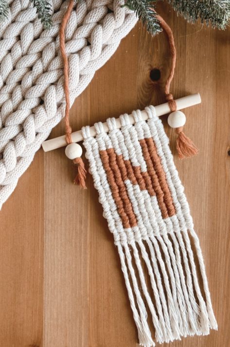 Macrame Kids Room, Macrame Baby, Macrame Wall Hanger, Letter Wall, Seed Bead Necklace, Cotton Cord, Macrame Wall, Wall Hanger, Recycled Cotton