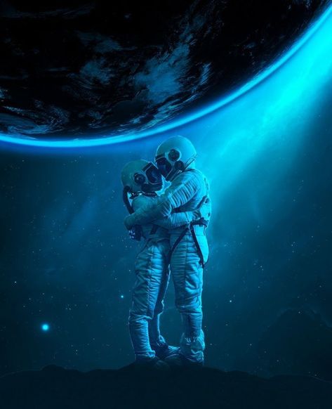 🌠 Astronaut galaxy love couple, an art print by Alem Coksa @coksaaaa11⠀ ⠀ #fantasy #space #heart #love #romantic #universe #earth #moon #planet #cosmos #romance #star #galaxy #astronomy #astronaut #valentine #valentinesday #artoftheday #dailyart #inprnt⠀ ⠀ Hi there, we are INPRNT, a fine art print studio established in 2006. Follow us for daily updates on inspiring new artists and behind the scenes at our studio. Astronauts In Space, In Space, Iphone Wallpapers, Outer Space, Wallpapers, Iphone, Blue