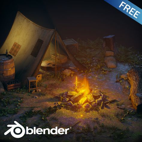 Campfire diorama Blender scene, Maarten Hof on ArtStation at https://www.artstation.com/artwork/RYoK0e Red Dead Redemption 2 Fanart, Campfire Scene, Blender Scene, Red Dead Redemption 2, Modular Walls, Red Dead, Red Dead Redemption, Environment Design, Small Town