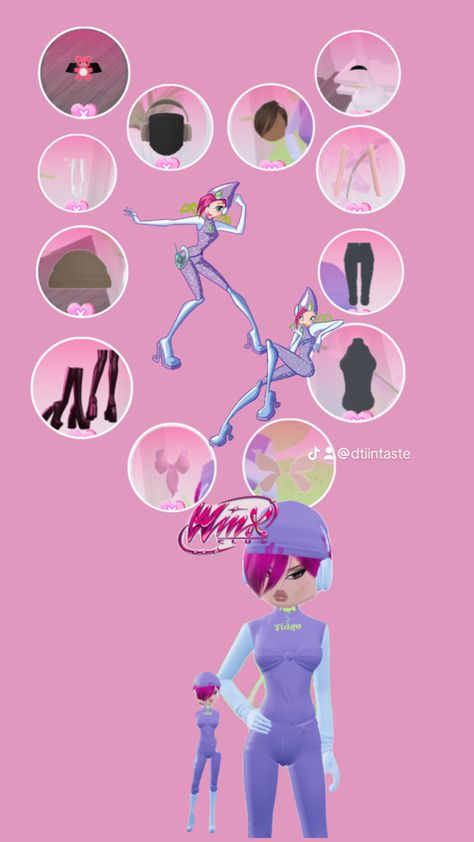 DTI x Winx Tutorial : Tecna Royal Outfits, Roblox Codes, Fitness Inspo, Dress To Impress, Dress Outfits