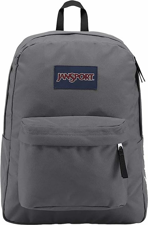 Grey Jansport Backpack, Jansport Right Pack, Jansport Superbreak Backpack, Grey Backpacks, Backpack Reviews, Lightweight Bag, Backpacking Packing, Deep Gray, Jansport Backpack