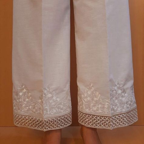 Box Trousers Pakistani, Trouser Designs Pakistani, Women Trousers Design, Holiday Summer, Summer White, Designs For Dresses, White Summer, Extra Large, Size Chart