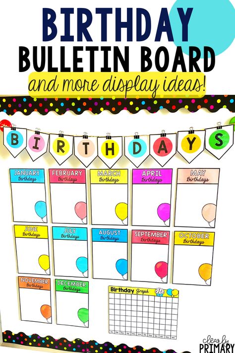 School Birthday Wall Ideas, Birthday Chart Printable Free, Easy Birthday Charts For Classroom, Birthday Wall Ideas For Classroom Free Printables, Our Birthdays Classroom, Birthday Chart Ideas, Birthday Calendar Classroom, Birthdays In The Classroom, Birthday Graph