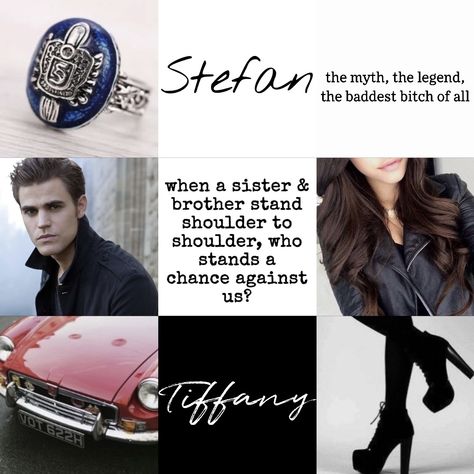 stefan salvatore(little brother)(vampire) and main character(big sister)(vampire tvd universe kind) brother and sister aesthetic collage created by clownprincess Friends Aesthetic Collage, Brother Sister Aesthetic, Salvatore Sister, Father Daughter Aesthetic, Sister Aesthetic, High School Teen, School Photographer, Tvd Universe, Vampire Love