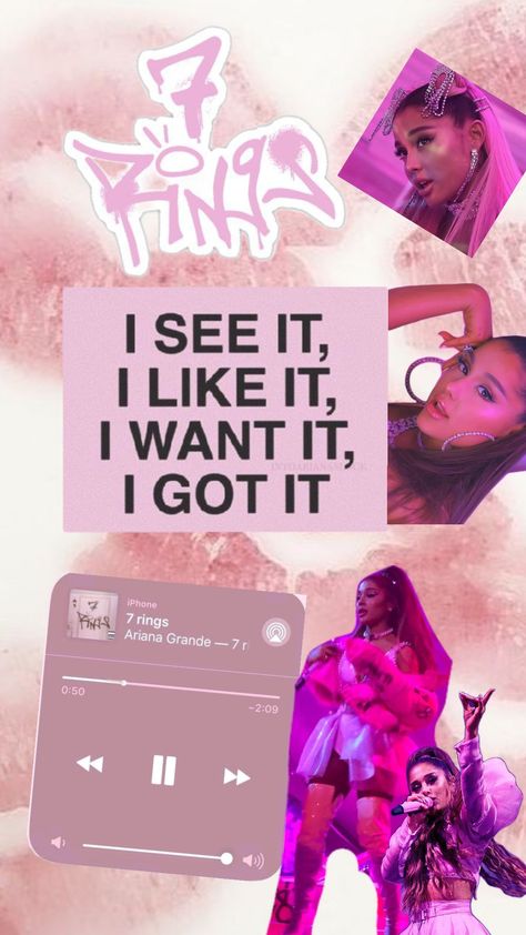 #arianagrande #7rings #song I See It, I Got This, Ariana Grande, See It, Iphone 7, Songs, Iphone