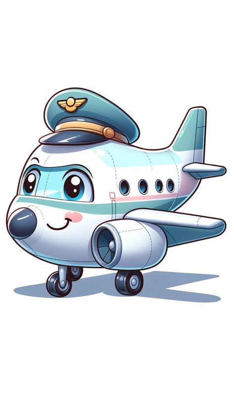 Draw a cartoon airplane1 Cute cartoon airplane wearing a pilot hat with a happy smile, isolated on white background. | Sky Rye Design Best Friends Day Quotes, Airplane Cartoon, Frames Design Graphic, Pilot Hat, Background Sky, Cartoon Airplane, Airplane Drawing, Beautiful Wallpaper For Phone, Cartoon Character Pictures