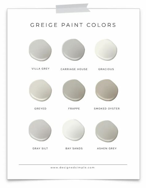 The perfect mix of grey & beige - sharing my favorite Valspar greige paint colors! Plus, my tips for choosing the best color for your home. | Designed Simple | designedsimple.com Light True Gray Paint Colors, Lowes Gray Paint Colors, Valspar Gray Paint, Valspar Greige, Valspar Paint Colors Gray, Valspar Gray, Paint Colors Gray, Paint Colors Valspar, Valspar Paint Colors