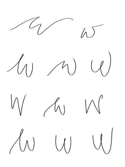 Letter W l Ways to write the letter w l different ways to write w Tiny W Tattoo, W In Different Fonts, Letter W Tattoo Ideas, Cursive W Tattoo, W Font Letter, W Tattoo Letter Initial, W Font Design, W Letter Tattoo, W Initial Tattoo