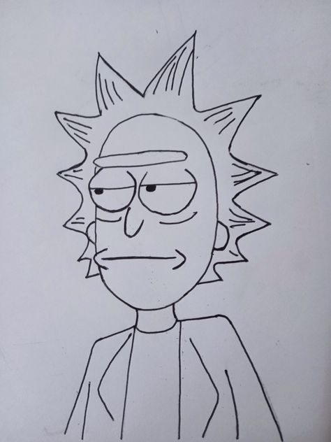 Rick And Morty Sketches Easy, Rick Drawing Easy, Rick Sketch, Rick And Morty Draw, Rick And Morty Doodles, Rick And Morty Drawing Sketch, Rick And Morty Drawings, Rick And Morty Drawing, Rick I Morty