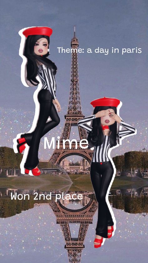 #paris #day #mime #dti #challenge #outifts #ideas #inspiration #winning @pixie0291 A Day In Paris, Day In Paris, Dress To Impress, Paris