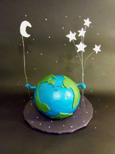 threadcakes Earth Cake, Cake Competition, Planet Cake, Cool Cake Designs, 3rd Birthday Cakes, Cake Shapes, Specialty Cakes, Novelty Cakes, Special Cake