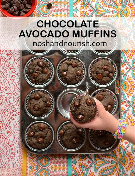 This healthy Chocolate Avocado Muffin recipe is loaded with healthy fats from the avocado instead of using butter. This chocolatey goodness would make a great breakfast or afternoon snack! Done in under 20 minutes, they are SO easy! #chocolateavocadomuffins #healthyrecipes #healthysnacks #healthymuffinrecipes Chocolate Avocado Muffins, Avocado Muffins, Chocolate Muffin, Healthy Afternoon Snacks, Chocolate Avocado, Healthy Muffin Recipes, Homemade Muffins, Popular Snacks, Afternoon Snack