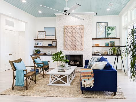 Hgtv Dream House 2020, Hgtv Dream House, Hgtv Kitchens, Blue Ceiling, Cabinets To Go, Hgtv Dream Homes, Decorating 101, Blue Ceilings, Hgtv Dream Home