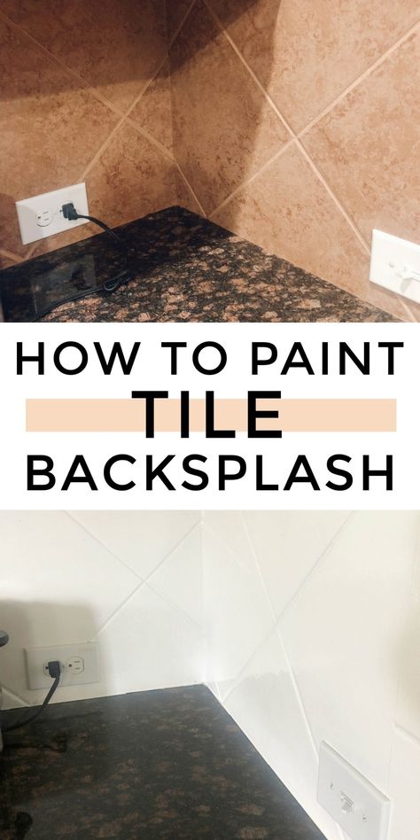 Painting Over Tile Backsplash Kitchen, Painting Kitchen Backsplash, Paint Tile Backsplash, Painting Backsplash, Painting Tile Backsplash, Painting Kitchen Tiles, Paint Tile, Paint Backsplash, Ceramic Tile Backsplash