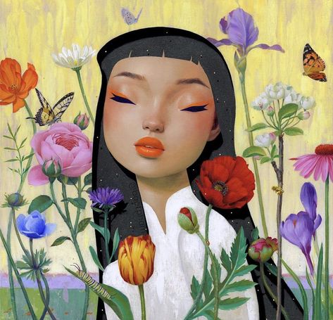 Bao Pham Art, Baotpham Art, Bao Pham, A Group, Asian Art, Art Sketchbook, Portrait Painting, Art Style, Art Inspo