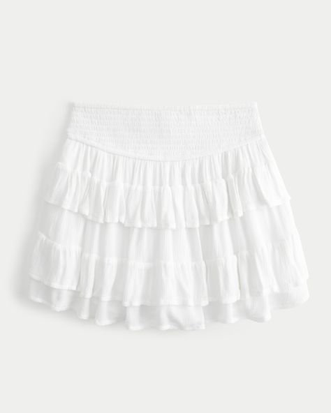 Women's Tiered Mini Skort | Women's Clearance | HollisterCo.com Hollister Skirt, Fall Fit, Clothing Outfits, Women's Bottoms, Corsets And Bustiers, Sleepwear & Loungewear, Top Graphic Tees, Tier Skirt, Tiered Skirt