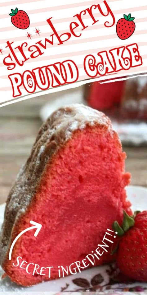 Strawberry Cream Cheese Pound Cake, Strawberry Pound Cake Recipe, Cheese Pound Cake Recipe, Cream Cheese Pound Cake Recipe, Cheese Pound Cake, Strawberry Pound Cake, Strawberry Cake Recipes, Pound Cake Recipe, Cream Cheese Pound Cake