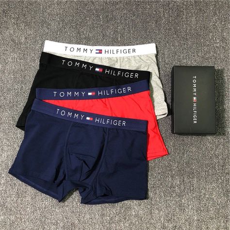 Men Boxers Outfit, Boxers Aesthetic, Red Shorts Outfit, Outfit Cowo, Celana Boxer, Tommy Hilfiger Boxers, Tomboyish Outfits, Mens Innerwear, Male Boxers