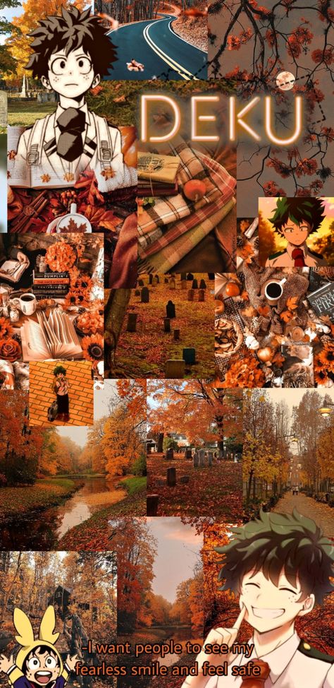 Autumn aesthetic Anime Fall Wallpaper, Anime Autumn, Autumn Aesthetic Wallpaper, My Hero Academy, Wallpaper Fall, Thanksgiving Wallpaper, Brown Aesthetic, Autumn Aesthetic, Fall Wallpaper