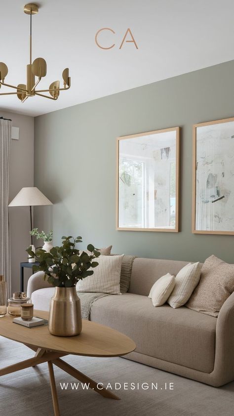 Room Colour Pallet Ideas, Green Color For Living Room Walls, Living Room Ideas Natural Colours, Light Colors Living Room Ideas, Living Room Pallet Colors, Natural Coloured Living Room, Natural Colour Home Decor, Calm Home Decor Inspiration, Room Colour Inspiration