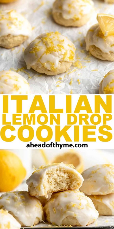 Lemon Drop Cookies (Anginetti) Italian Lemon Drop Cookies, Dessert Cannoli, Italian Lemon Cookies, Cookies Lemon, Bread Booze Bacon, Lemon Drop Cookies, Drop Cookie Recipes, Resepi Biskut, Italian Cookie Recipes