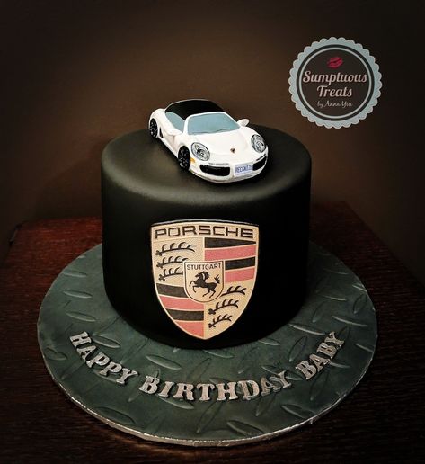 Porsche Cakes For Men, Porsche Birthday Cake, Cake For Car Lover, Porsche Cake, Car Cakes For Men, Cars Theme Cake, Cake Designs For Boy, Spider Cake, Cars Birthday Cake