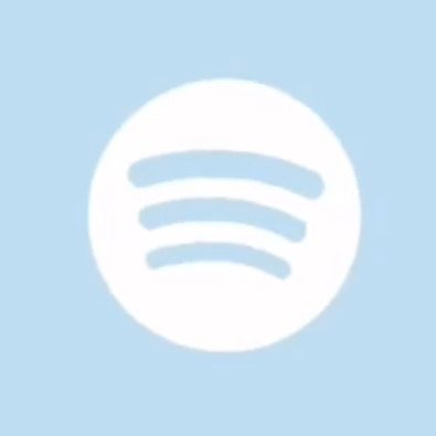 Pastel Blue Spotify Icon, Light Blue Spotify Icon, Blue Spotify Icon, Cell Aesthetic, Baby Blue Iphone Wallpaper, Monthly Aesthetic, Month Aesthetic, Spotify App Icon, Spotify Logo