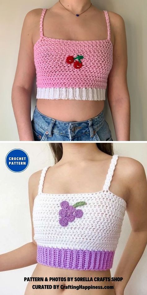 Find the perfect summer style with our collection of crochet crop top patterns. Perfect for the beach, festivals, and more. Easy Crop Top, Simple Crop Top, Coachella Inspiration, Crop Top Pattern, Stylish Crop Top, Crochet Crop Top Pattern, Crochet Easy, Crochet Summer Tops, Stunning Tops