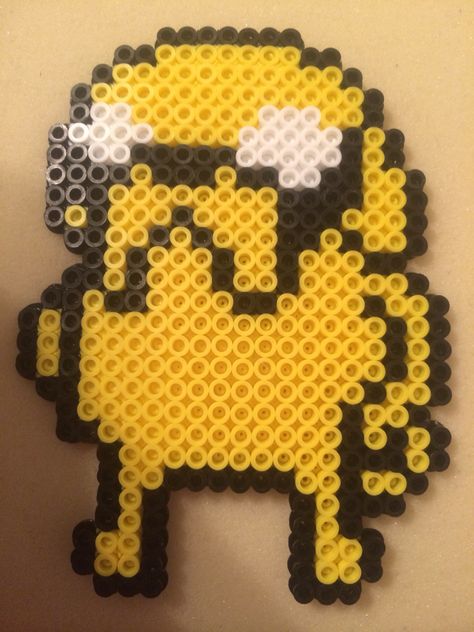 Jake the Dog from Adventure Time Perler Bead Melts Beads, Jake The Dog, Pixel Beads, Hamma Beads, Perler Art, Fraggle Rock, Hama Bead, Motifs Perler, Beads Ideas